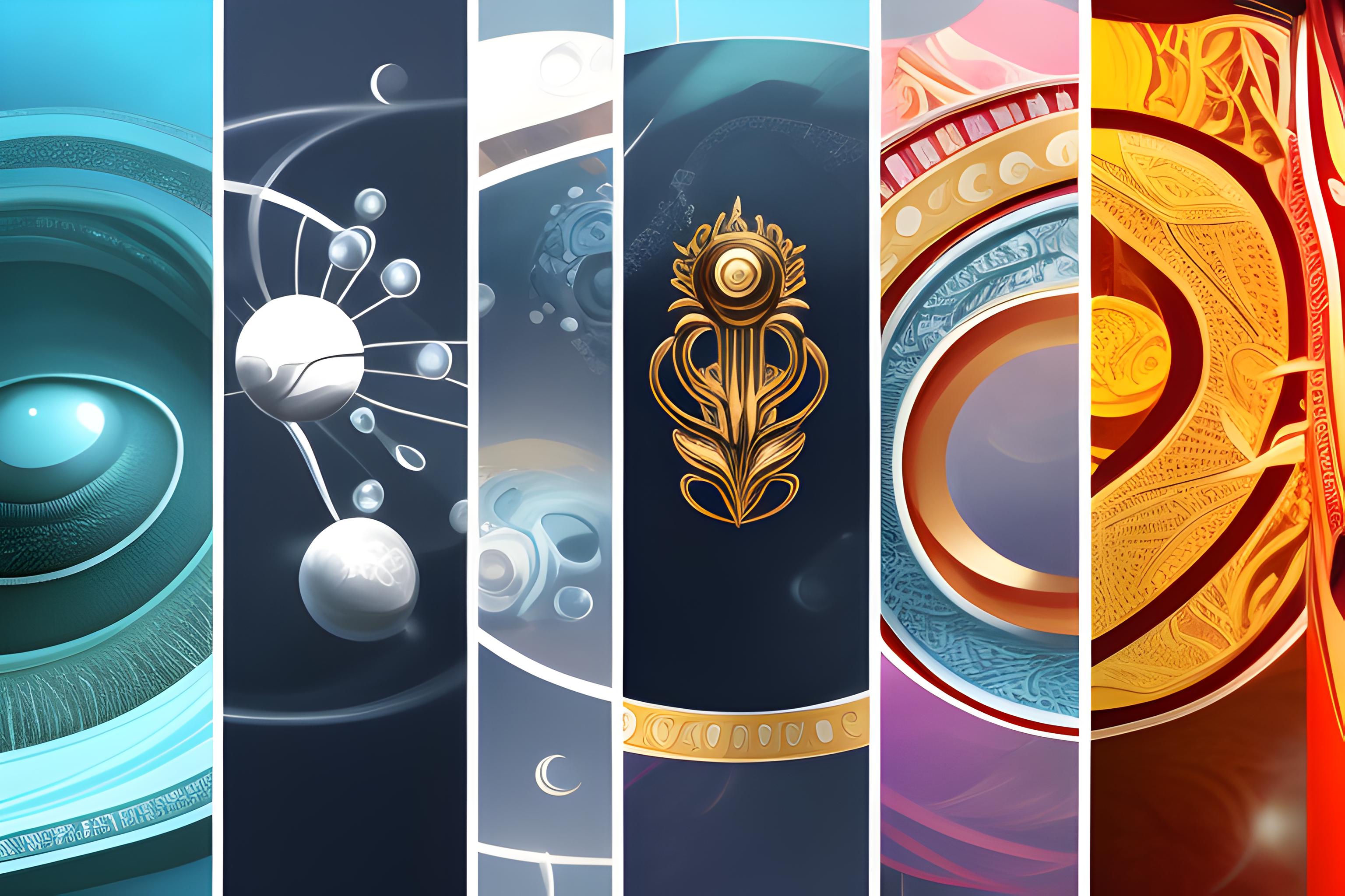 무지개색 화관에, 분홍색 긴 생머리, 분홍색 눈을 가진, 연보라색 가디건에, 보라색 셔츠를 입은 소녀가 카페 테라스에 앉아있다